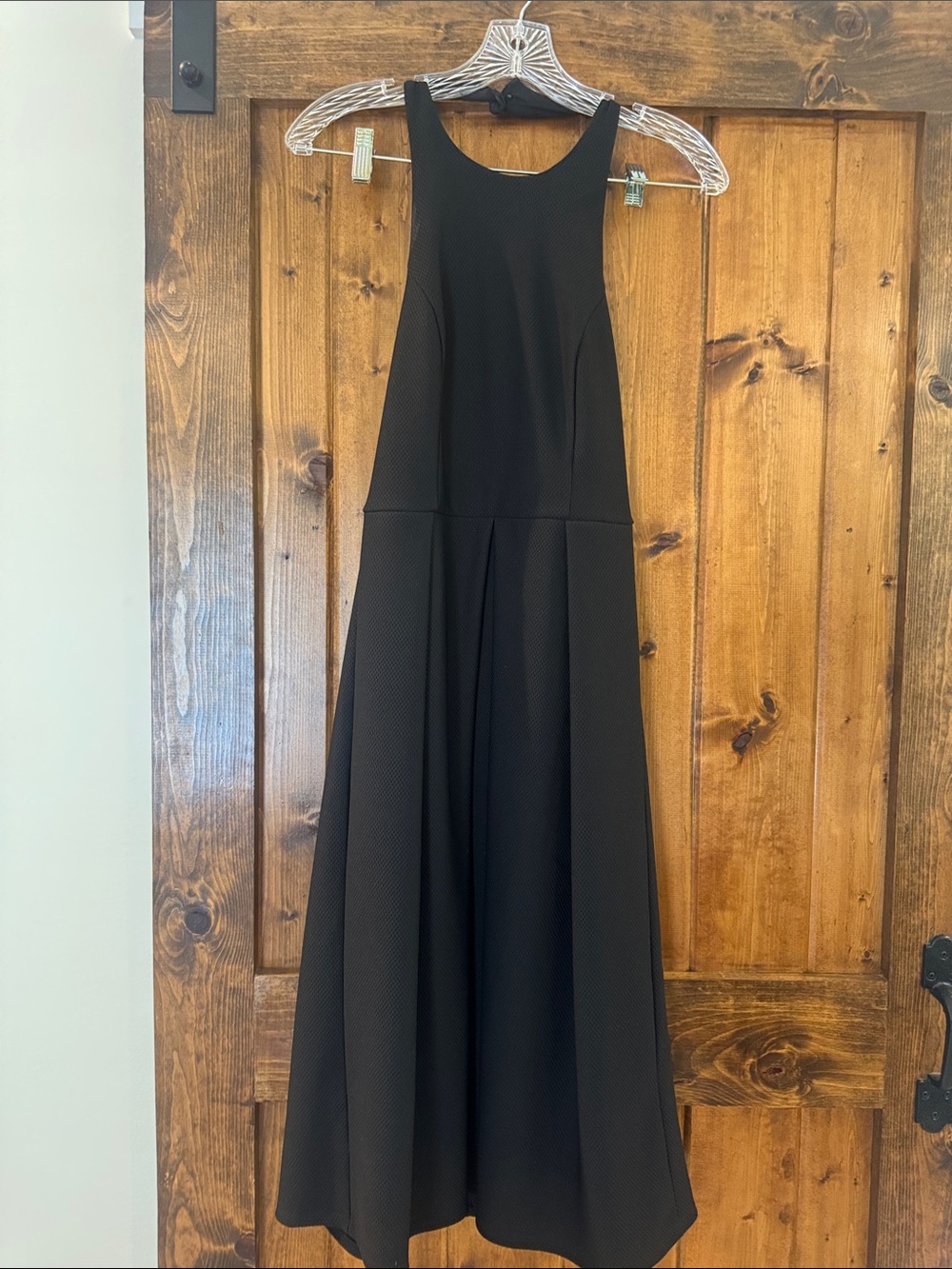 Black Halter A-Line Evening Dress